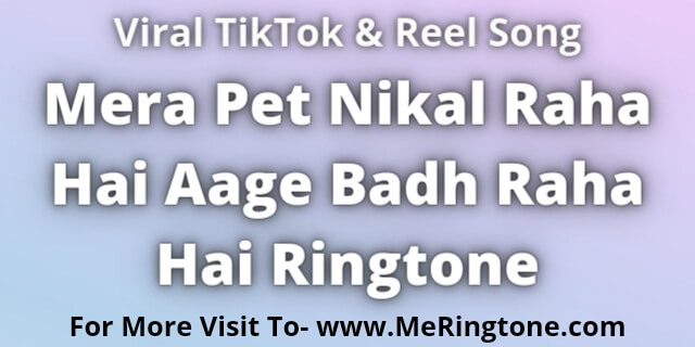Read more about the article Mera Pet Nikal Raha Hai Aage Badh Raha Hai Ringtone Download