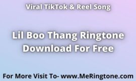 TikTok Song Lil Boo Thang Ringtone Download For Free