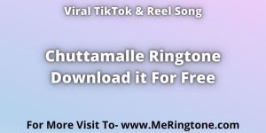 Read more about the article Chuttamalle Ringtone Download For Free