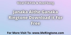 Read more about the article Janaka Aithe Ganaka Ringtone Download For Free