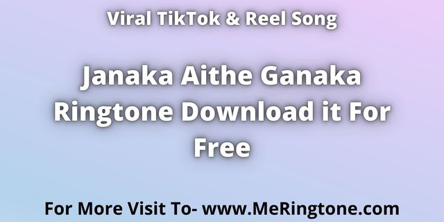 You are currently viewing Janaka Aithe Ganaka Ringtone Download For Free