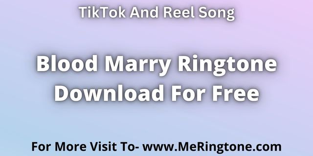 You are currently viewing Blood Marry Ringtone Download For Free