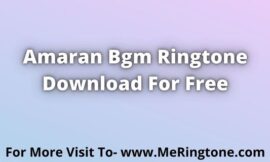 Amaran Bgm Ringtone Download For Free