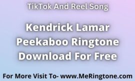 Kendrick Lamar Peekaboo Ringtone Download For Free